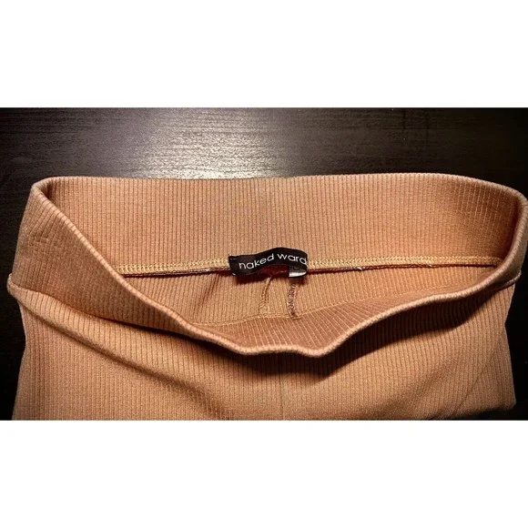 NEW naked wardrobe snatched Brown High Waist women's Leggings 86% rayon Sz S - Picture 4 of 11